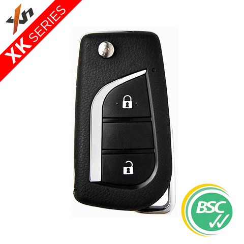 'XK-Series' TOYOTA style - UNIVERSAL FLIP BLADE REMOTE - 2 Button (01)