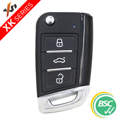 'XK-Series' MQB style - UNIVERSAL FLIP BLADE REMOTE - 3 Button