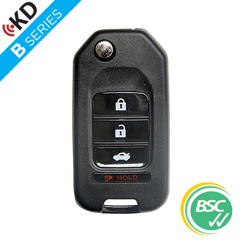 'B-Series' Flip Key REMOTE - Generic - 3 Btn + Panic (B10)