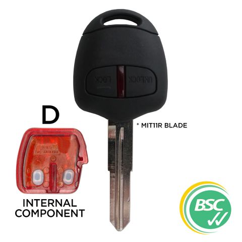 Remote Key - MITSUBISHI - 2 Button (D) - Like: MIT11R