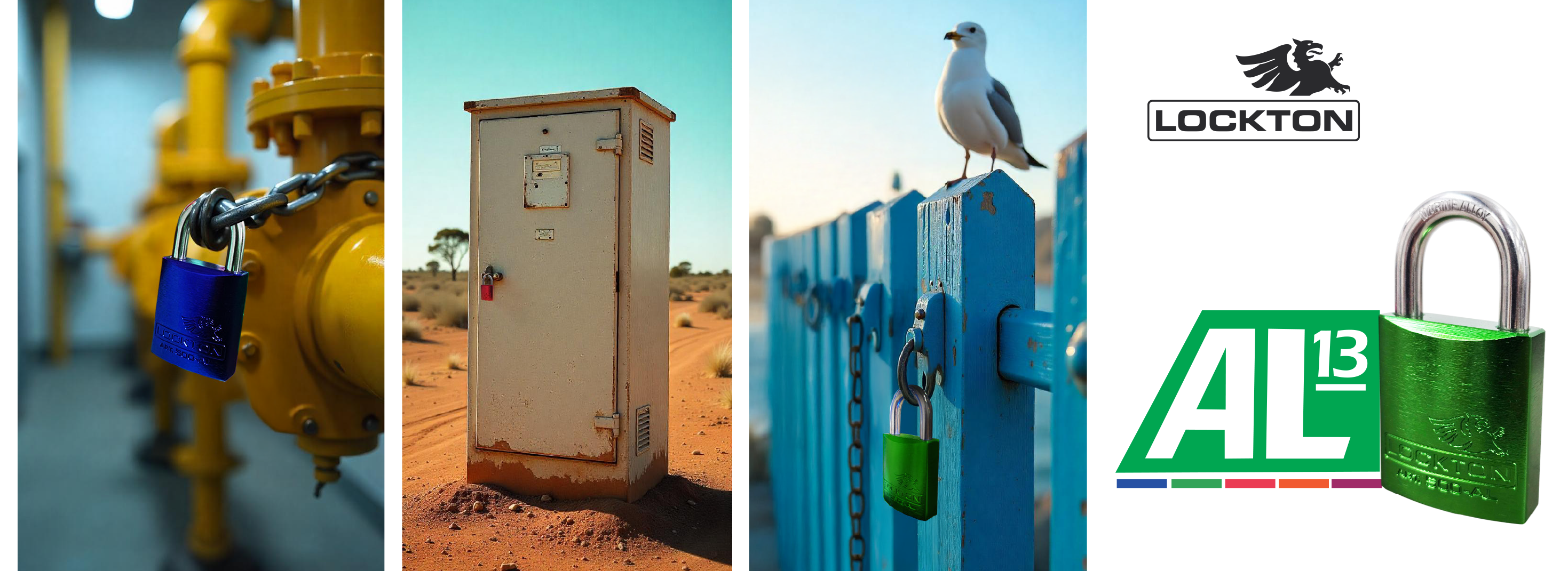 <h3>'500 Series' Aluminium Padlocks</h3><h2>Now in 45mm</h2><button>Explore Now</button>