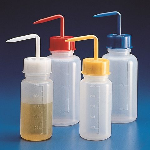 BOTTLE - WASH - WIDE NECK - GRADUATED - 250ml (PE)