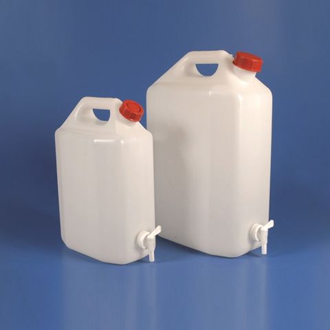 CARBOY - RECTANGULAR - WITH SPIGOT (HDPE)