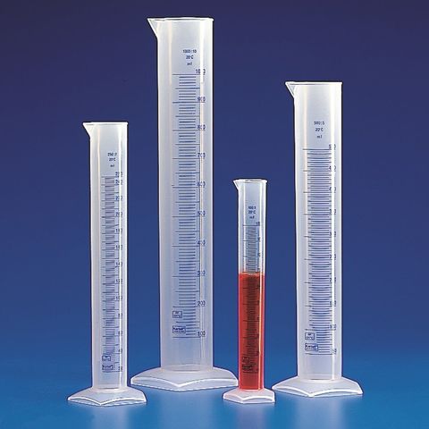 MEASURING CYLINDER - TALL FORM - CLASS B - BLUE GRAD. (PP)