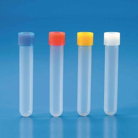 TEST TUBES WITH SCREW CAP - STERILE - PKT of 100 (PP)