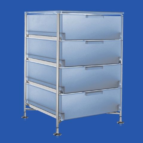 SLIDE STORAGE SYSTEM - WITH FEET (PMMA / STEEL)