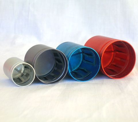 TEST TUBE CAP (9-10mm) - LAB-O-CAP (ALUM. + S/STEEL)