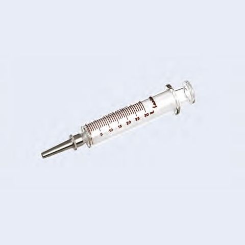 GLASS SYRINGE - METAL TOOMEY NOZZLE (CENTRE)