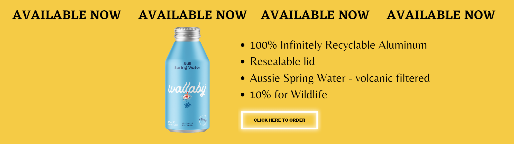Wallaby Water Banner
