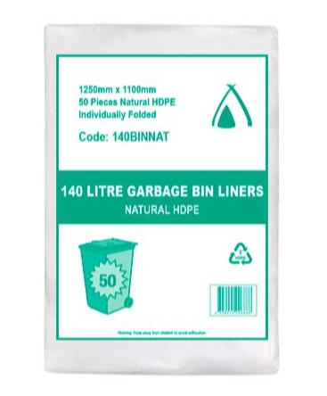 Garbage Bag Natural 140L*200ct