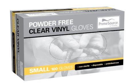 GLOVE PF VINYL CLR-SML 100*10