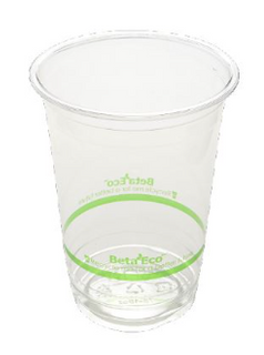 CUP PET 10oz Grn Stripe 50*20