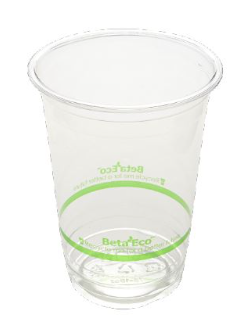 CUP PET 10oz Grn Stripe 50*20