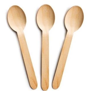 CUTLERY SPOON WOOD 100*10