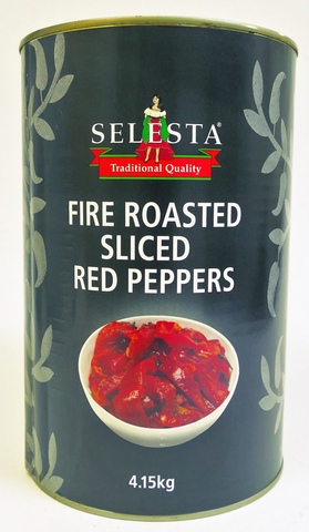 PEPPERS RED STRIPS 4KG TIN*3