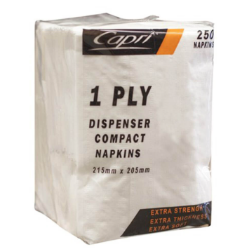 NAPKIN DISP 1PLY WH CPT CTN