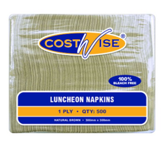 NAPKIN LUN 1PLY BR QTR 3000