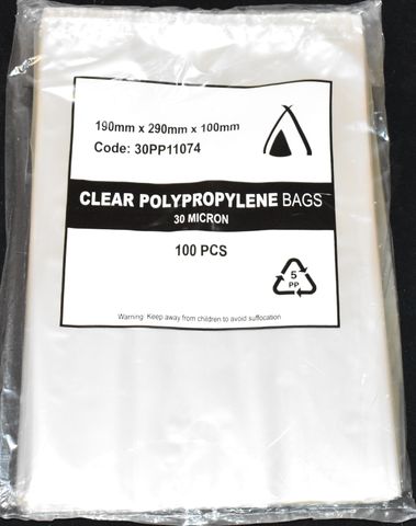 Bag Poly 11.5x7.5+4 30UM*10