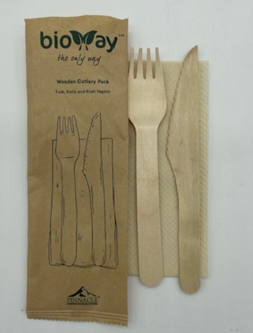 CUTLERY PACK WOOD K/F/N 400CTN