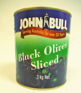 OLIVES BLACK SLICED 3KG TIN*6