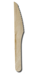 CUTLERY KNIFE WOOD 100SLV*100