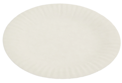 Plate Paper Round White 9"