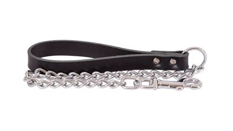 *Chain Lead& Leath.Handl 3.5mmx 60cm Blk