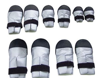 Dog Boot Nylon Size 1 Silver x 2