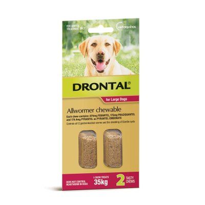 Drontal All Wormer 35kg Chews x2