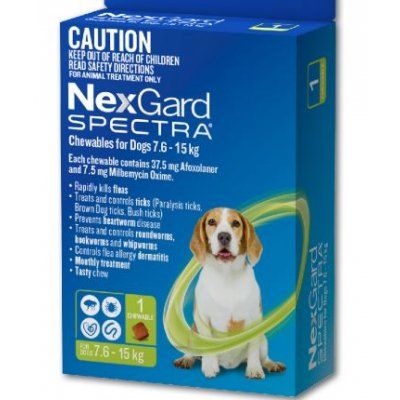 *NEXGARD Spectra 7.6-15kg (1pk) Green