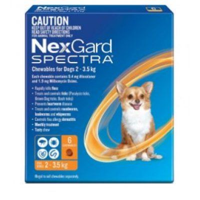*NEXGARD Spectra 2-3.5kg (6pk) Orange