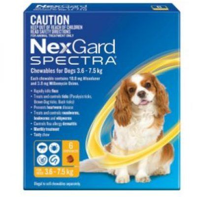 *NEXGARD Spectra 3.5-7.5kg (6pk) Yellow