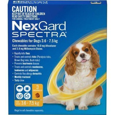 *NEXGARD Spectra 3.5-7.5kg (3pk) Yellow