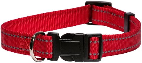 *Dog Collar Reflective Thread 15mm Red