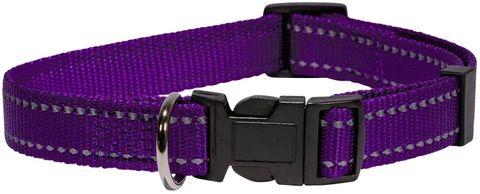 *Dog Collar Reflective Thread 15mm Purp.