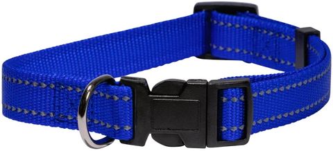 *Dog Collar Reflective Thread 25mm Blue