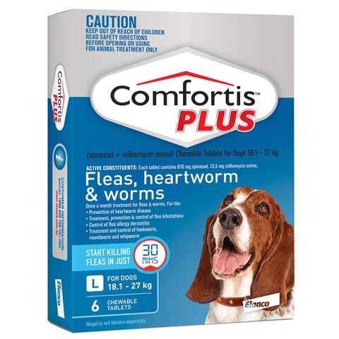 *Comfortis PLUS Dog 18.1-27kg Blue 6PK