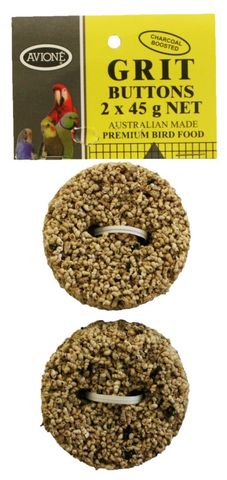 AVIONE Charcoal Grit Buttons (2pk)
