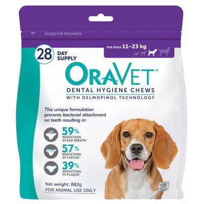 Oravet Dental Chews Medium 28pk Purple