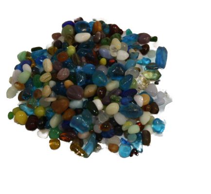 Blue Multi Mix Glass Beads 2kg