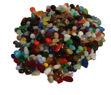 Red Multi Mix Glass Beads 500g