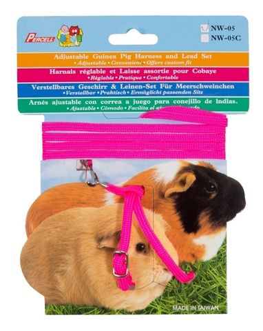 Carded Guinea Pig Harness Pink