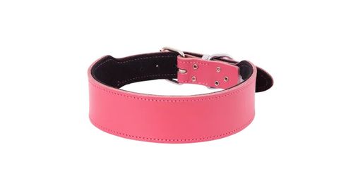 *Staffy Collar Plain 50cm Pink