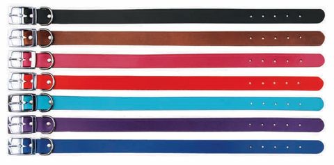 *Collar Leather Deluxe Plain 75cm Pink