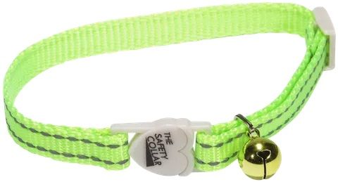 Nylon Cat Collar Reflective Thread Green