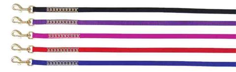*Lead Nylon Jewelled 10mm x 120cm Black