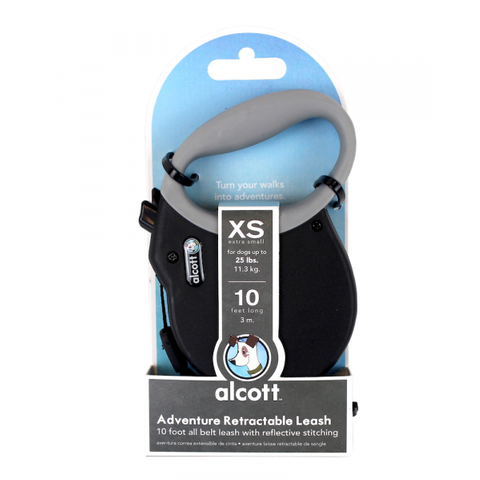 Alcott Retractable Lead Black XS 3mtr