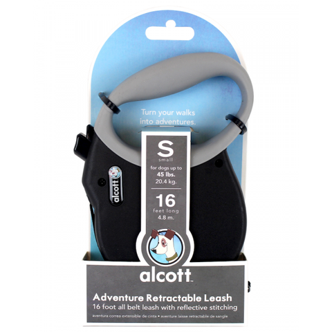 Alcott Retractable Lead Black Sm 4.8mtr