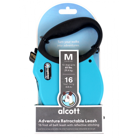 Alcott Retractable Lead Blue Med 4.8mtr