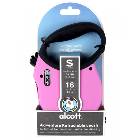 Alcott Retractable Lead Pink Sm 4.8mtr